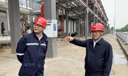 王大真到松滋肥業(yè)、楚星公司和宜化新材料現(xiàn)場辦公(圖1)